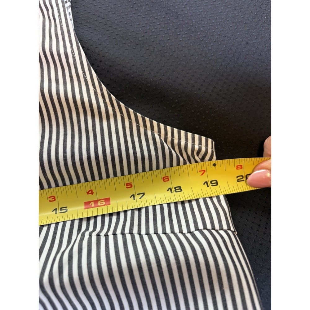 Lauren Ralph Lauren Button Up Shirt~M~Striped Cotton Sleeveless Classic Preppy - Picture 10 of 12